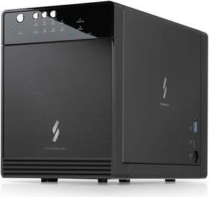 Mediasonic Raid 4 Bay Hard Drive Enclosure DAS - USB 3.2 Gen 2 10Gbps USB Type C Support 24TB HDD USB Hub (HFR7-SU31CH)