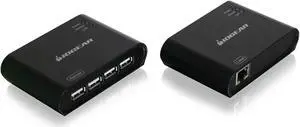 USB 2.0 4 Port USB Extender - Up To 165Ft - Cat5, Cat5e or Cat6 Ethernet - High Speed (480Mbps) - Plug-n-Play - TAA compliant - Windows - MacOS - GUCE64