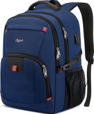 CAFELE 17.3 Inch Laptop Backpack,Business Travel Durable Work Backpck for Women Men,Blue.This product is not suitable for children aged 12 and under