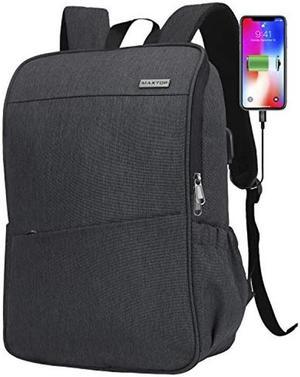 MAXTOP Laptop Backpack for Women Men College Bookbag Business Travel Backpack Water Resistant Computer Backpack with USB Charging Port Fits 15.6 Inch Laptop
