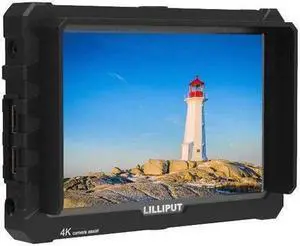 LILLIPUT 7" A7S-B Black 1920x1200 IPS On Camera Monitor with 4K HDMI Input Output Field Monitor for DSLR and Mirrorless Cameras with Free Gifts:Mini Magic Arm Mount + LP-E6 Plate+ 12V AC Adapter