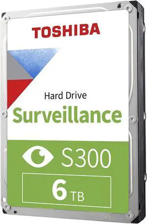 Toshiba S300 6TB Surveillance 3.5 Internal Hard Drive  CMR SATA 6 Gb/s 7200 RPM 256MB Cache - HDWT360UZSVAR