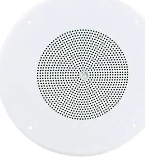 AtlasIED 8" Dual Cone in-Ceiling Speaker with 25V/70V 5-Watt Transformer and 62-8 Baffle