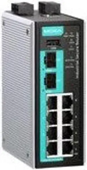 MOXA EDR-810-VPN-2GSFP-T Industrial Secure Router Switch with 8 x 10/100BaseTX Ports, 2 x 1000BaseSFP Slots, 1 WAN, Firewall/NAT, -40 to 75°C