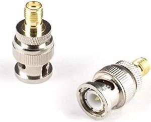 THE CIMPLE CO Gold SMA Female to BNC Male Adapter - 25 Pack Coupler - Male to Female Coaxial (RF) Connector, Compatible with RF, SDI, HD-SDI, CCTGV, Camera