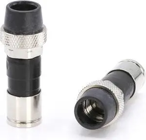 THE CIMPLE CO Coaxial Cable Compression Fitting Connector - for RG6 Coax Cable - with Weather Seal O Ring, Weather Boot, and Water Tight Grip (50 Pack)