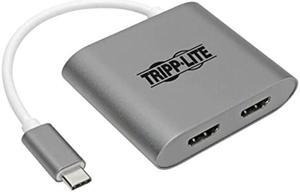 Tripp Lite USB C to HDMI Cable Adapter (M/F), Thunderbolt 3 to HDMI Cable Adapter, USB C to HDMI Splitter, USB 3.1 Gen 1, 4K HDMI @ 30 Hz, MST, Black, 6 ft. (U444-06N-HD4K6W)