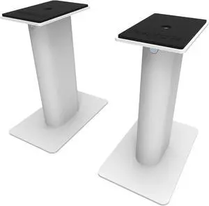 Kanto SP9W Desktop Speaker Stands for Small/Medium Bookshelf Speakers & Compact/Mid-Size 2-4 Studio Monitors 8.3" Tall Pair White