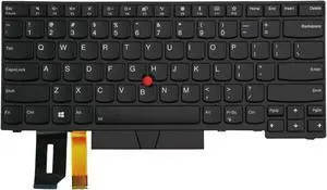 AUTENS Replacement US Keyboard for Lenovo ThinkPad E480 E485 L480 T480s E490 E495 T490 L490 R480 R490 Laptop Backlight