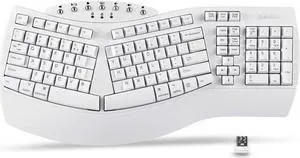 Perixx Periboard-612 Wireless Ergonomic USB Split Keyboard, US English Layout