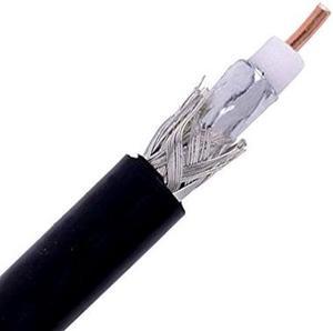 500' Ft RG6 Coaxial Cable 75 Ohm 18 AWG CCS Center MATV RF Signal Black 2 GHz Dual Shielded 500' FT Bulk Roll RG-6 Coaxial Cable Copper Clad Steel Antenna Digital