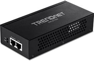 TRENDnet 2.5G PoE+ Injector, TPE-215GI, PoE (15.4W) or PoE+ (30W), Converts a non-PoE Port to a PoE+ 2.5G Port, 2.5GBASE-T Compliant, Integrated Power Supply, Network a PoE device upto 100m, Black