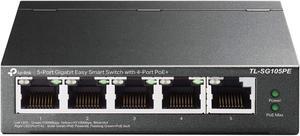 TP-Link TL-SG105PE | 4 PoE+ Port @65W | Easy Smart | Plug & Play | 3 Year Manufacturer Warranty | Shielded Ports | Support QoS, Vlan, IGMP and Link Aggregation