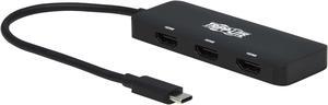 Tripp Lite USB-C Three-Monitor HDMI Adapter, Windows & MacBook Pro, 4K @ 60Hz 4:4:4 Single Output/30Hz Dual Output, 7.1-Channel Audio, HDCP 2.2, HDR, DP 1.4 Alt Mode, 3-Year Warranty (U444-3H-MST)