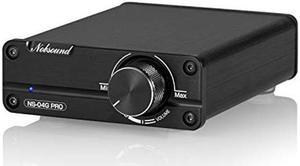 Nobsound Mini 200W Dual TPA3116 2.0 Channel HiFi Stereo Digital Power Amplifier Receiver Class D Integrated Amp for Home Speakers with Power Supply