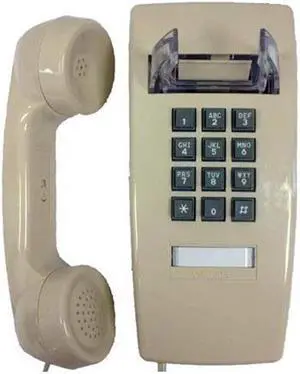 Industrial Wall Phone with Dialpad & Wallplate - ASH/Beige by HQTelecom