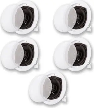 Acoustic Audio by Goldwood R191 in Ceiling/in Wall 5 Speaker Set 2 Way Home Theater 1000 Watt New R191-5S