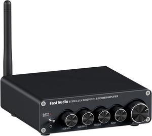Fosi Audio BT30D Bluetooth 5.0 Stereo Audio Receiver Amplifier 2.1 Channel Mini Hi-Fi Class D Integrated Amp 50 Watt x2+100 Watt for Home Outdoor Passive Speakers/Subwoofer Powered Subwoofer