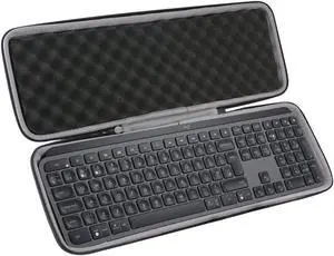 co2CREA Hard Case Replacement for Logitech MX Keys S/MX Keys Advanced Wireless Illuminated Keyboard (Case for MX Keys Keyboard, Black Case)