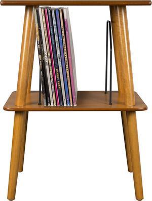 Crosley ST66-AC Manchester Turntable Stand with Wire Record Storage, Acorn