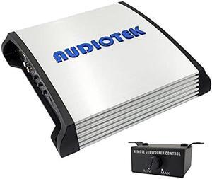 Audiotek AT1800S 2 Channel Stereo Car Amplifier - 1800 Watts, 2 Ohm Stable, LED Indicator, Full Range, Bass Knob Included, Great for Speakers and Subwoofers