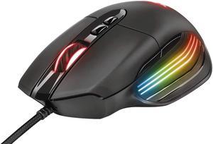 Trust Gaming Mouse GXT 940 Xidon RGB Gaming Mouse, Up to 10.000 DPI, Fully Adjustable RGB Lighting, Wired, 8 Programmable Buttons, Advanced Software, Braided Cable 1.8 m, PC and Laptop,Black