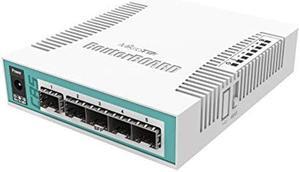 Mikrotik CRS106-1C-5S Switch with 5X 1.25Gbps SFP Cages and 1x Gigabit Ethernet/SFP Combo Port