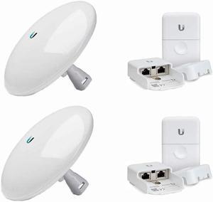 NanoBeam 802.11ac Gen2 NBE-5AC-Gen2-US 5GHz High-Performance airMAX ac Bridge CPE (2-Pack) with Ethernet Surge Protector Gen 2 ETH-SP-G2 for Outdoor High-Speed Networks (2-Pack)