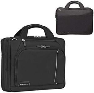 Brenthaven Prostyle Shoulder Case Bag Fits 15 inch Laptops, MacBooks, Chromebooks and Tablets - Durable, Ergonomic, Comfortable and Secure for Professionals, Office, Business or Personal Use - Black