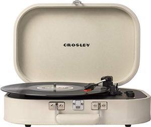 Crosley CR8009A-DU Discovery Vintage Bluetooth 3-Speed Belt-Driven Suitcase Turntable, Dune