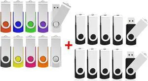 10×4GB Black + 10×2GB Multicolor USB Flash Drives Thumb Drives