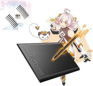 GAOMON M10K 2018 Drawing Tablet & Nibs for AP31 Passive Pen Only