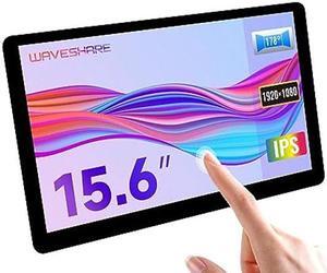 waveshare 15.6inch Capacitive Touch Screen LCD Compatible with Raspberry Pi 4B/3B+/3A+/2B/B+/A+/Zero/Zero W/WH/Zero 2W CM3+/4 1920x1080 Resolution HDMI IPS Supports Jetson Nano/Windows