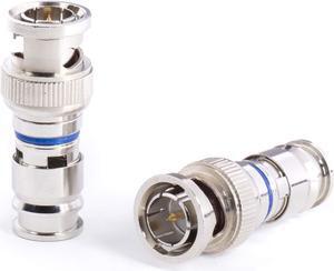 THE CIMPLE CO BNC Compression Connector for RG59 Coaxial Cable - Solid Construction with High Grade Metals - Male BNC Connectors for CCTV, SDI, HD-SDI, Siamese, Security Camera - Pack of 100