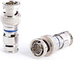 THE CIMPLE CO BNC Compression Connector for RG6 Coaxial Cable - Pack of 100 - Solid Construction with High Grade Metals - Male BNC Connectors for CCTV, SDI, HD-SDI, Siamese, Security Camera