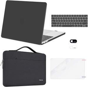 MOSISO Compatible with MacBook Pro 13 inch Case M2 2024, 2023, 2022-2016 A2338 M1 A2251 A2289 A2159 A1989 A1708 A1706, Plastic Hard Case&Bag&Keyboard Skin&Webcam Cover&Screen Protector, Space Gray