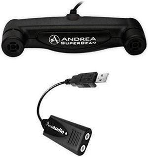Andrea Communications C1-1021450-100 USB-SA External Digital USB Sound Card with Array2S Microphone Bundle