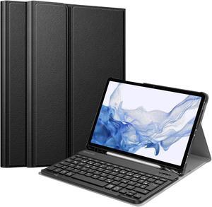 FINTIE Keyboard Case for Samsung Galaxy Tab S8/Tab S7 11 Inch (Model SM-X700/X706/T870/T875/T878) with S Pen Holder, Slim Lightweight Stand Cover w/Detachable Wireless Bluetooth Keyboard, Black