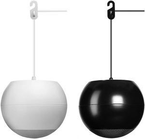 OSD Audio Sphere 6.5" Indoor Hanging Pendant Speaker (Single Black) Reinforced Cable Suspension 70V and 8 Ohm