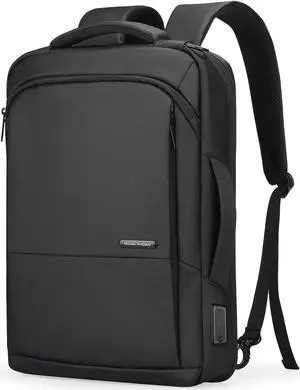 Muzee 3in1 Slim Business Backpack Laptop Backpack For Men with Executive Briefcase Casual Daypack Fits 15.6 Inch Laptop USB Port Black