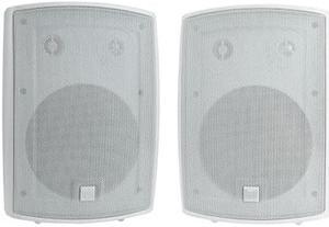 Dual Electronics LU63PW 6.5" 3-Way High Performance Outdoor Indoor Speakers | Swivel Mounting Brackets | Weather Resistant | Expansive Stereo Sound Coverage | Sold in Pairs | White