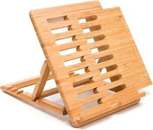 Lipper International 1887 Bamboo Wood Expandable Stand for iPad, Samsung, Nexus, Nintendo Switch, and Other Tablets