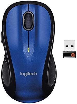 Logitech M510 Wireless Computer Mouse - Comfortable Shape with USB Unifying Receiver, with Back/Forward Buttons and Side-to-Side Scrolling, Blue