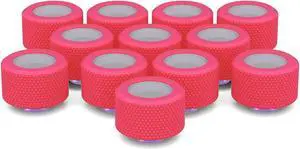 PrimoChill 16mm OD Rigid SX Fitting - 12 Pack - UV Pink