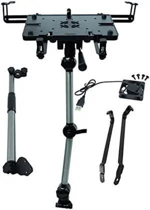Mobotron MS-426-B Vehicle Laptop Mount Plus Screen Stabilizer Plus Cooling Fan Plus Supporting Brace