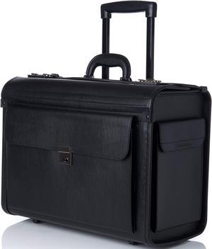 Alpine Swiss Rolling 17" Laptop Briefcase on Wheels Attache Lawyers Case Legal Size