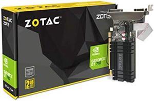 ZOTAC GeForce GT 710 2GB DDR3 PCI-E2.0 DL-DVI VGA HDMI Passive Cooled Single Slot Low Profile Graphics Card (ZT-71302-20L)