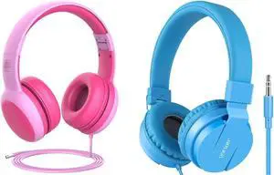gorsun Kids Headphones with Limited Volume, Toddler Headphones for Boys and Girls, Children's Headphone Over Ear, Wired Headset Earphones for Children
