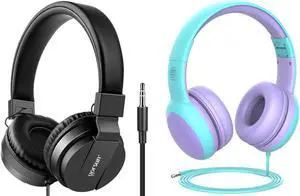 gorsun Toddler Headphones, Lightweight Stereo Wired Kids Headphones, Adjustable Headband Children's Headset for Smartphones Computer Pad Earphones