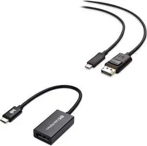Cable Matters USB-C to DisplayPort Cable & Adapter, 8K@60Hz, Black, 6ft, Thunderbolt 3 Compatible